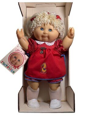 Zapf Creation Doll Tolpatsch Red Dress Duck Blond Original Box West Germany